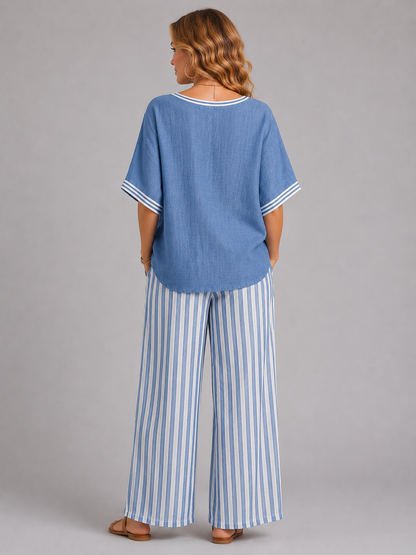 Thea | Women's Linen-Look Two Piece Set