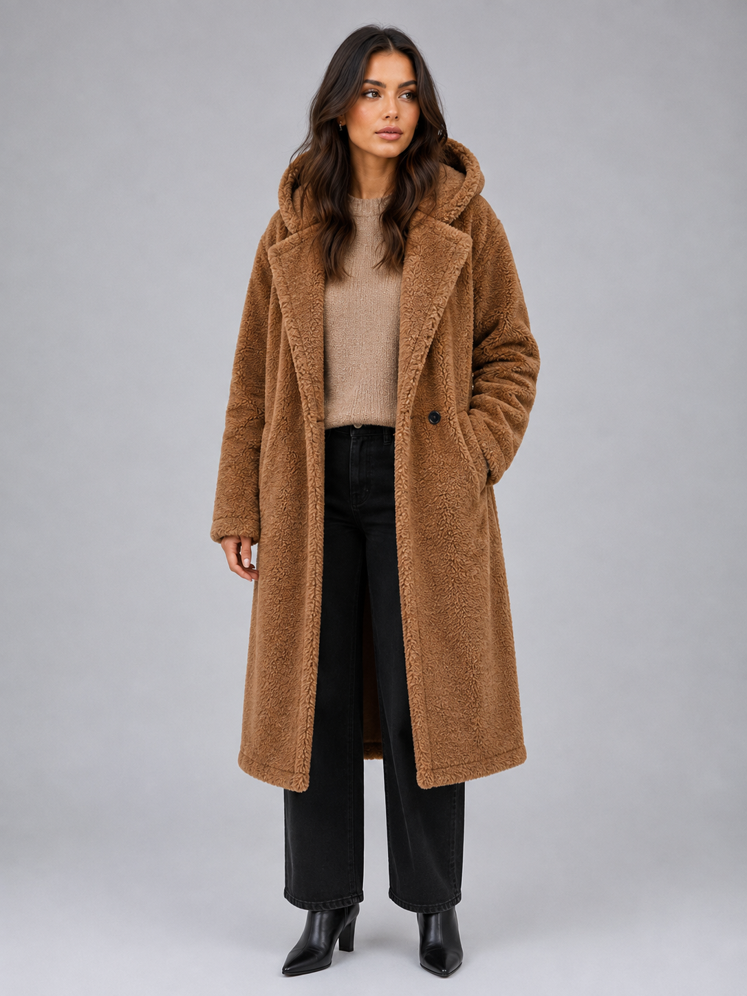 Sophronia | Women's Teddy Fleece Oversized Coat