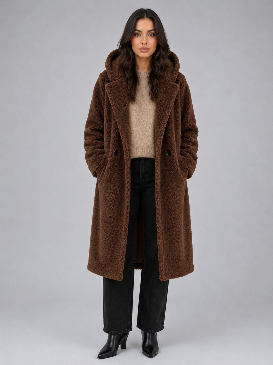 Sophronia | Women's Teddy Fleece Oversized Coat