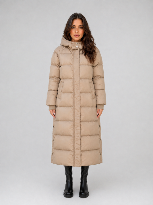 Aveley | Women's Long Hooded Puffer Jacket