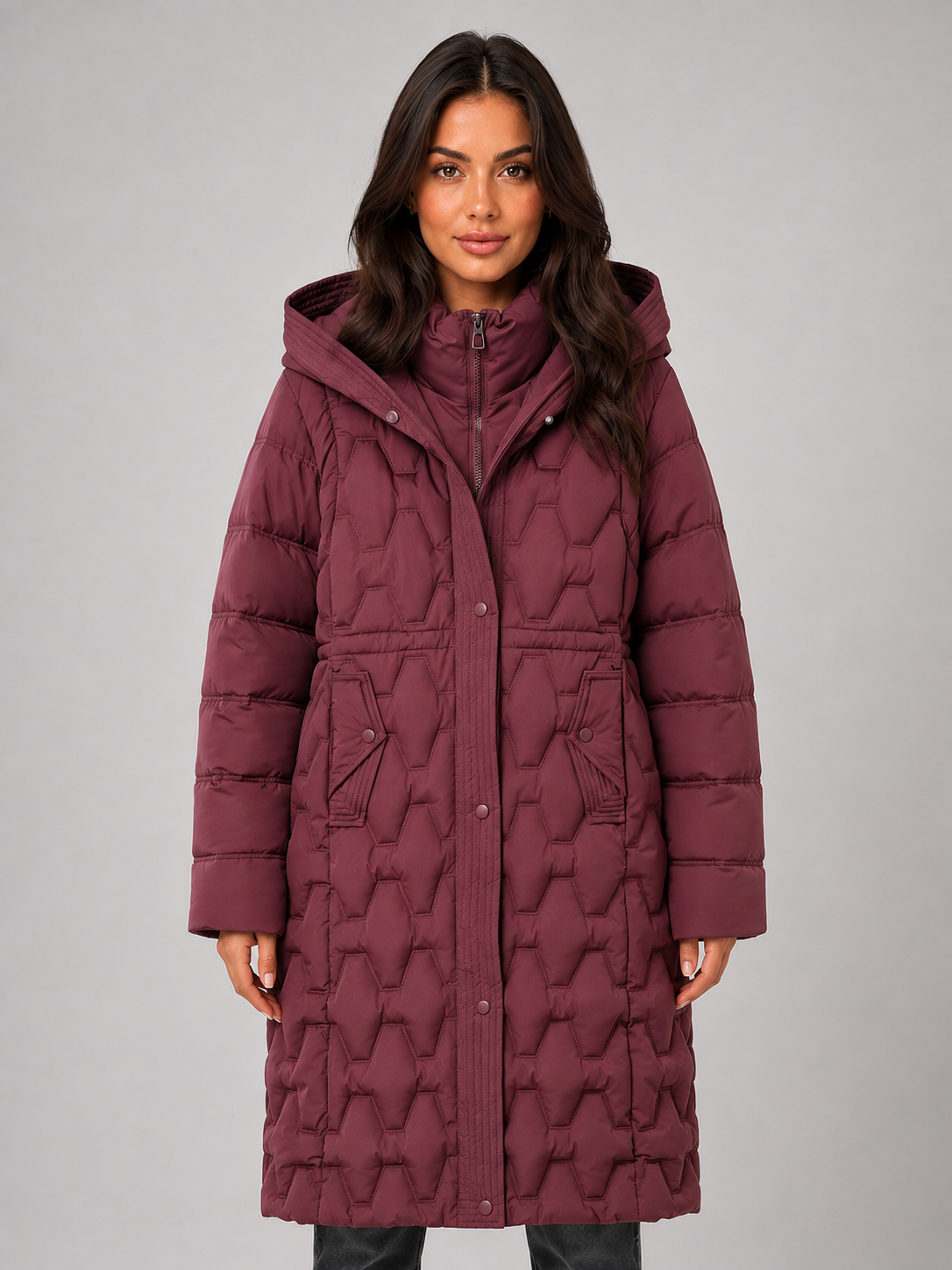 Azalea | Women's Long Hooded Quilted Puffer Jacket