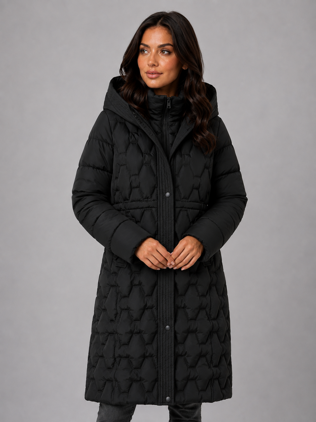 Azalea | Women's Long Hooded Quilted Puffer Jacket