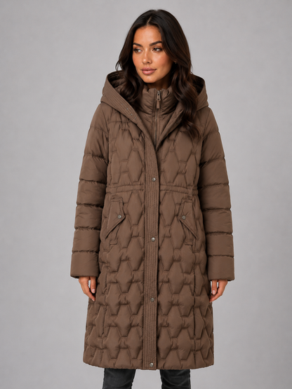 Azalea | Women's Long Hooded Quilted Puffer Jacket