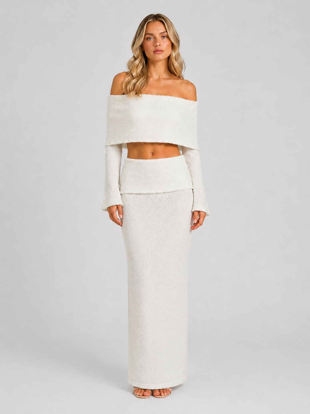 Guinevere | Women's Off-Shoulder Maxi Skirt Two-Piece Set
