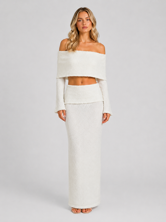 Guinevere | Women's Off-Shoulder Maxi Skirt Two-Piece Set