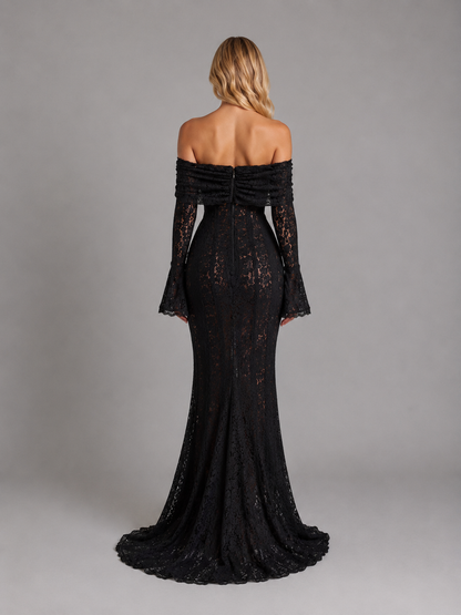 Isolde | Women's Off-Shoulder Lace Maxi Dress