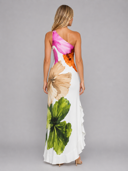 Delilah | Women's One-Shoulder Floral Maxi Dress