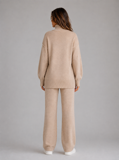 Elysia | Women's Roll Neck Knitted Lounge Set