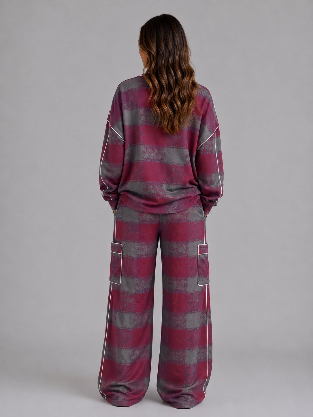 Edeline | Women's Oversized Striped Lounge Set