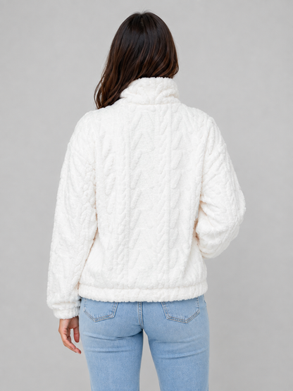 Sibella | Women's Half-Zip Relaxed Fit Fleece Pullover