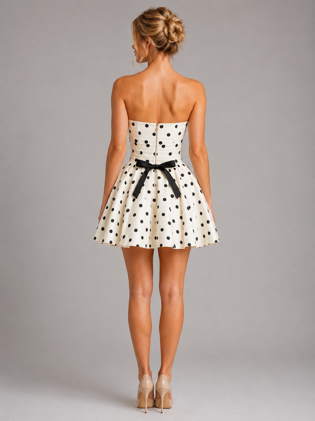 Winifred | Women's Polka Dot Corset Mini Dress