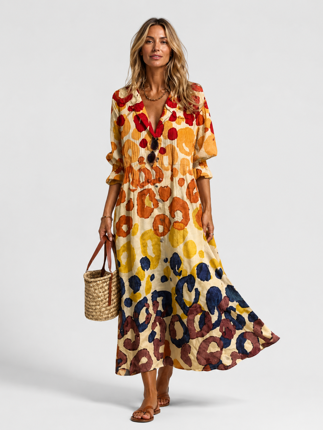 Susannah | Women's Printed Shirt Dress