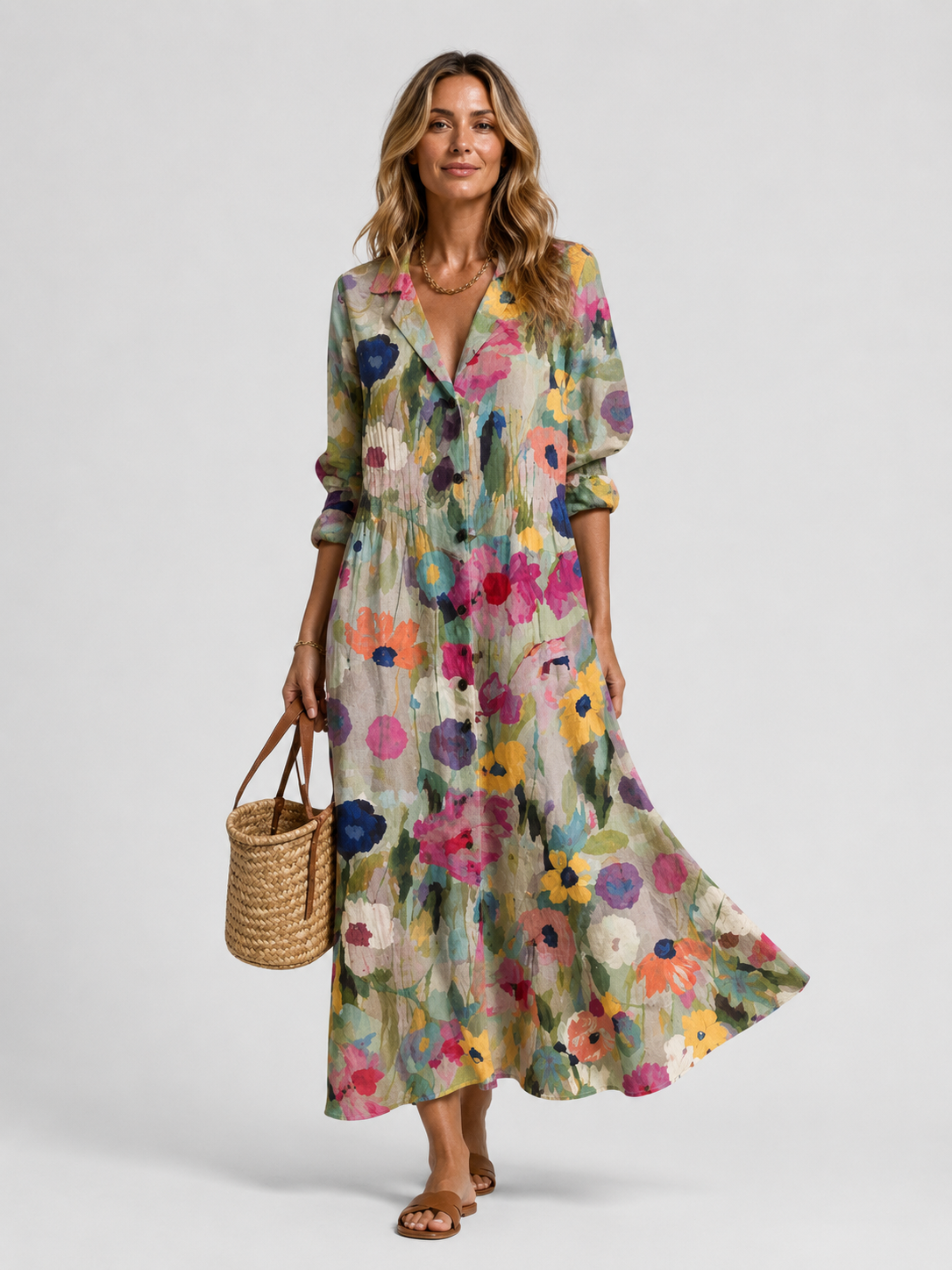 Susannah | Women's Printed Shirt Dress