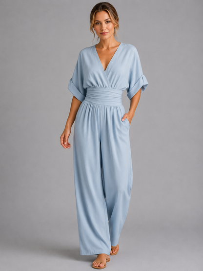 Marnie | Women's Wide-Leg Cinched Waist Jumpsuit