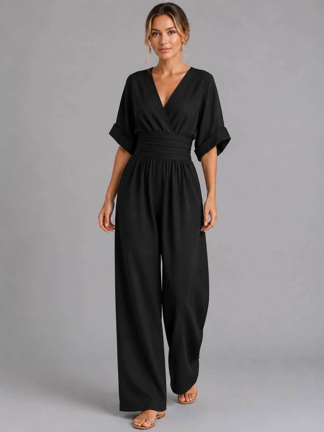 Marnie | Women's Wide-Leg Cinched Waist Jumpsuit