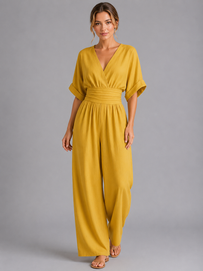 Marnie | Women's Wide-Leg Cinched Waist Jumpsuit
