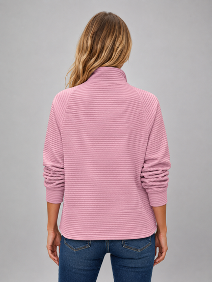 Isla | Women's Ribbed Half Zip Pullover