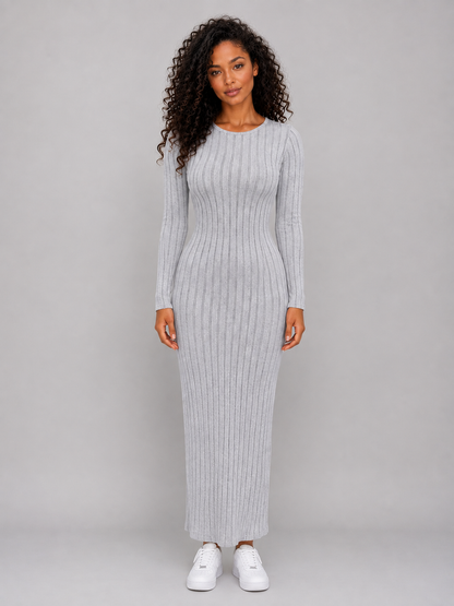 Theodosia | Women's Ribbed Knit Bodycon Maxi Dress