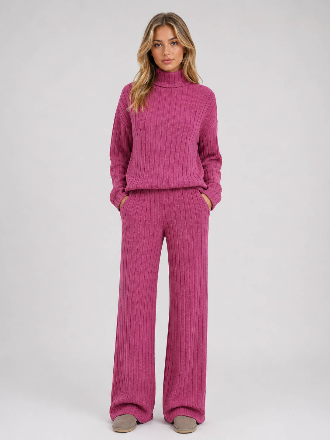 Erin | Women's Ribbed Knit Lounge Set