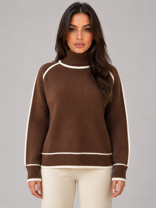 Ainsley | Women's Roll Neck Relaxed Knit Jumper