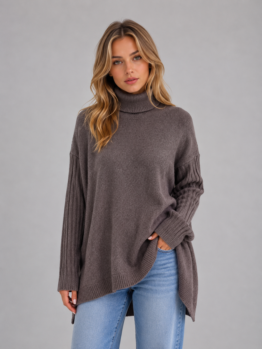 Clemence | Women's Roll Neck Oversized Jumper