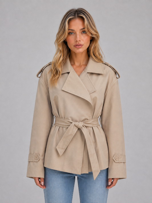 Nerissa | Women's Belted Double-Breasted Trench Coat