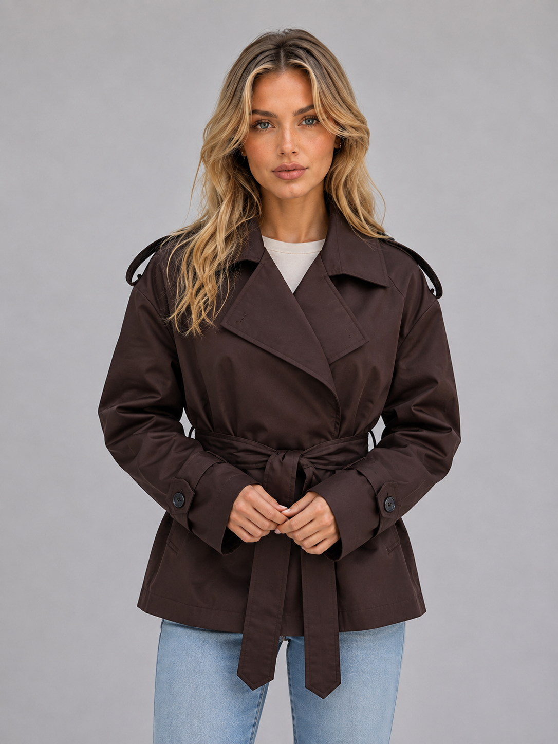 Nerissa | Women's Belted Double-Breasted Trench Coat
