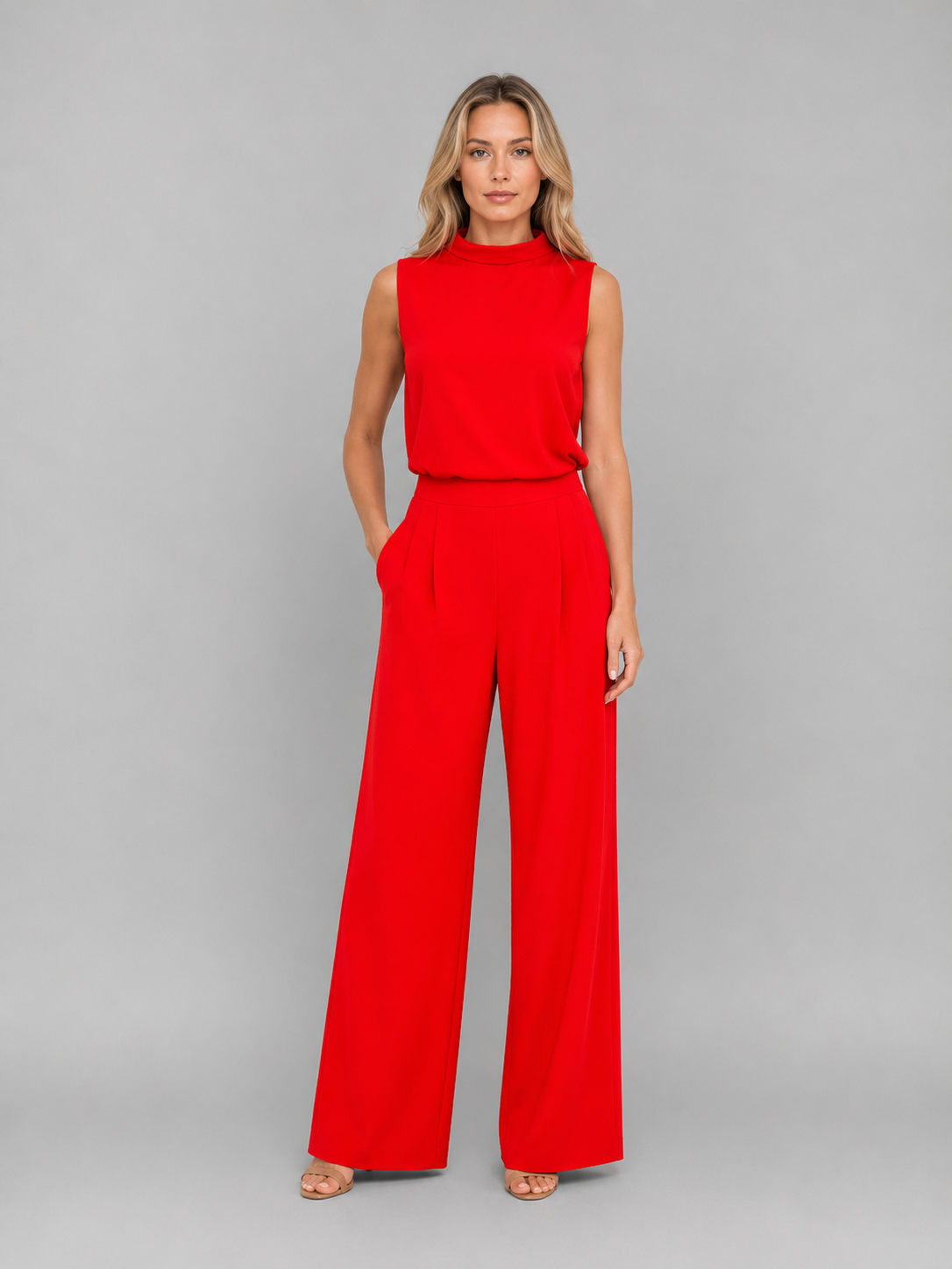Henrietta | Women's Sleeveless Wide Leg Co-Ord Set