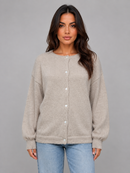 Mabel | Women's Crew Neck Knit Cardigan