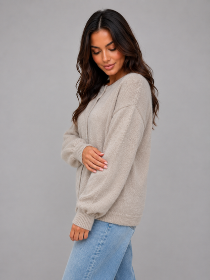 Mabel | Women's Crew Neck Knit Cardigan
