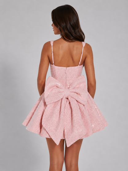 Xanthe | Women's Sequin Bow Mini Dress