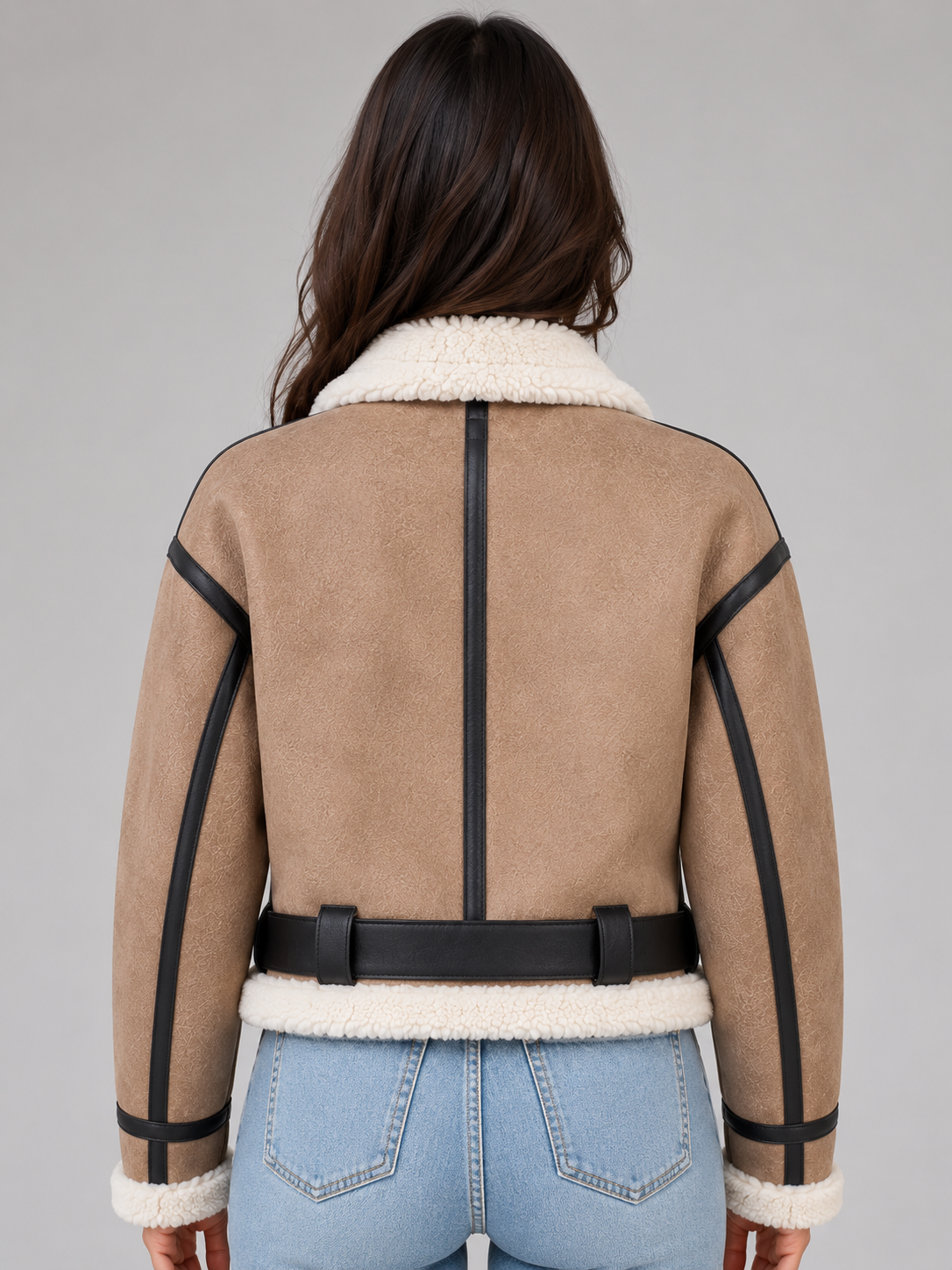 Seren | Women's Suede-Look Teddy Fleece Coat
