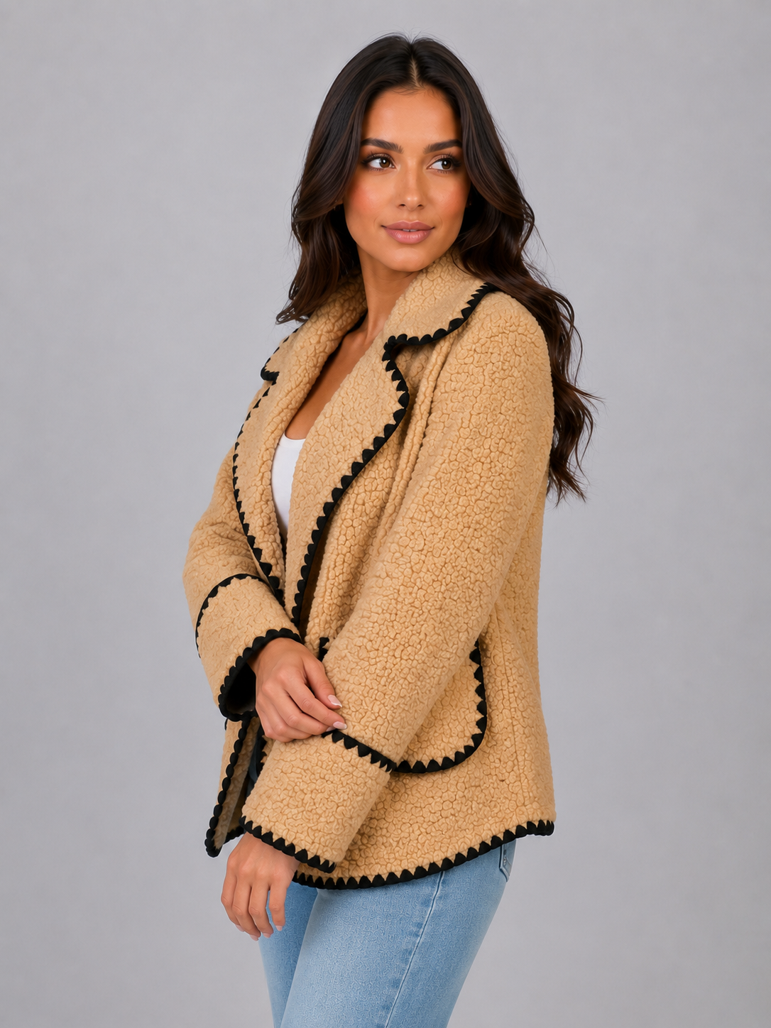 Celandine | Women's Teddy Fleece Borg Coat