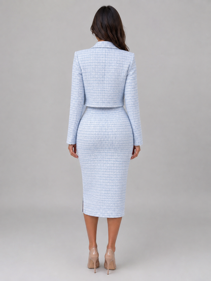 Tirzah | Women's Tweed Cropped Two-Piece Set