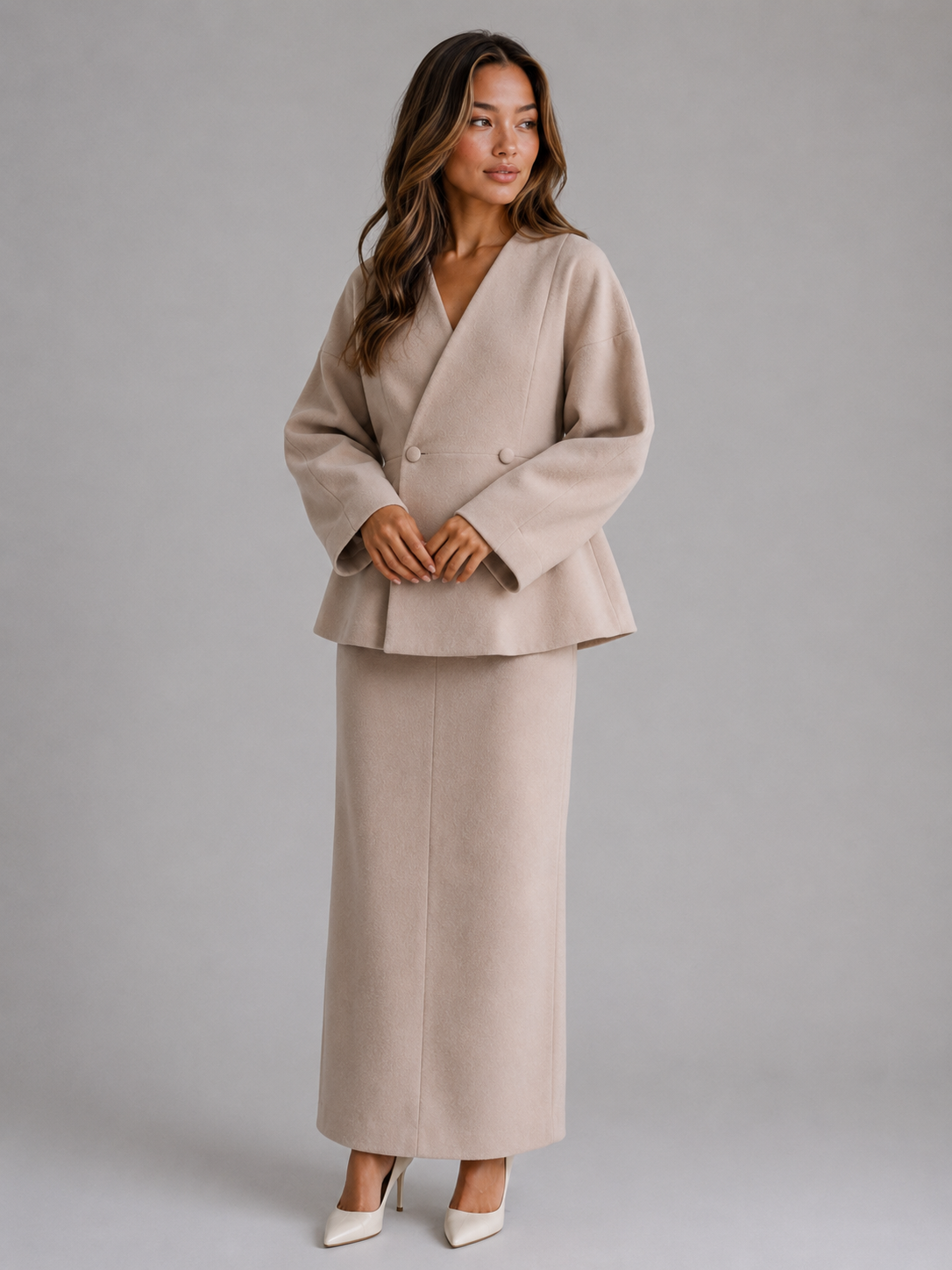 Perdita | Women's V-Neck Maxi Two-Piece Set