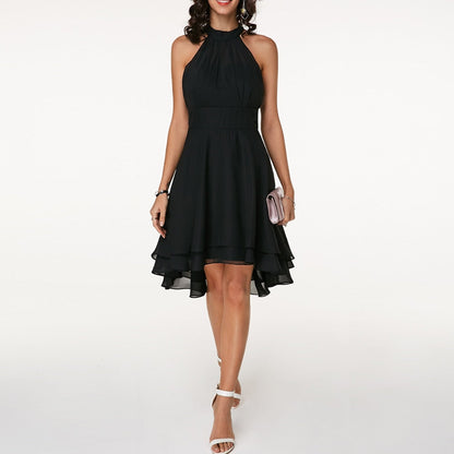 Romilly | Women's Halter Ruffle Midi Dress