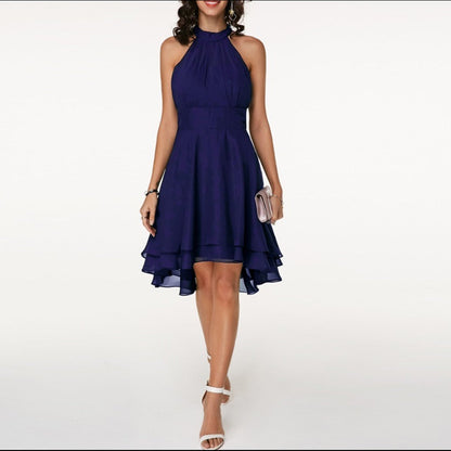 Romilly | Women's Halter Ruffle Midi Dress