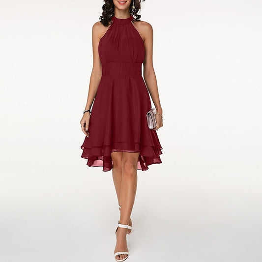 Romilly | Women's Halter Ruffle Midi Dress