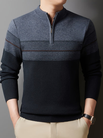 Lucas | Men's Quarter Zip Knit Jumper