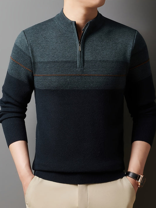 Lucas | Men's Quarter Zip Knit Jumper
