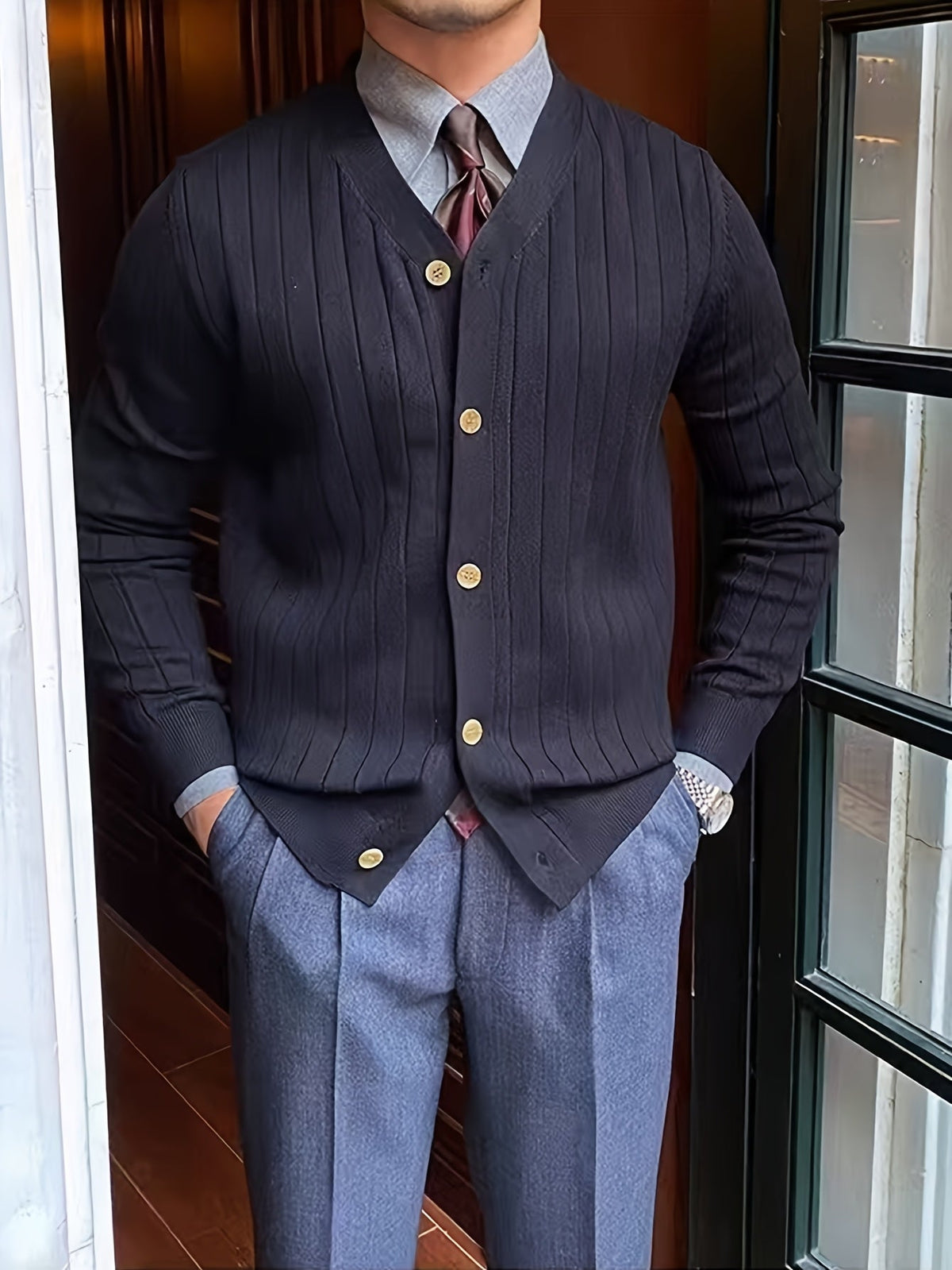 Oliver | Men's Button-Up Knit Cardigan