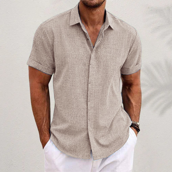 Sebastian | Men's Short Sleeve Linen Shirt Style