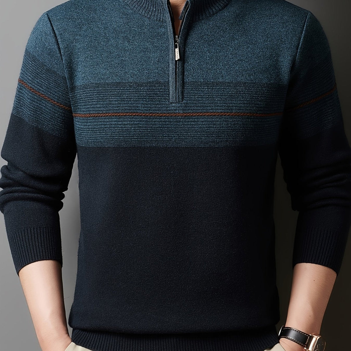 Lucas | Men's Quarter Zip Knit Jumper
