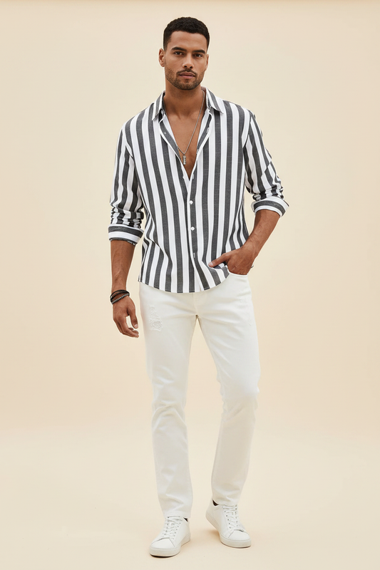 Black Striped Shirt