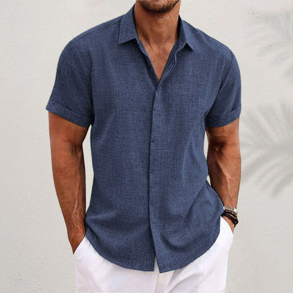 Sebastian | Men's Short Sleeve Linen Shirt Style