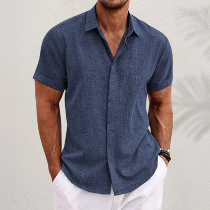 Sebastian | Men's Short Sleeve Linen Shirt Style