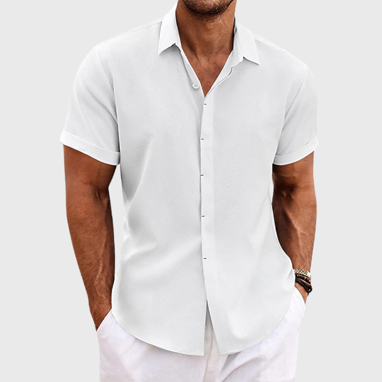 Sebastian | Men's Short Sleeve Linen Shirt Style