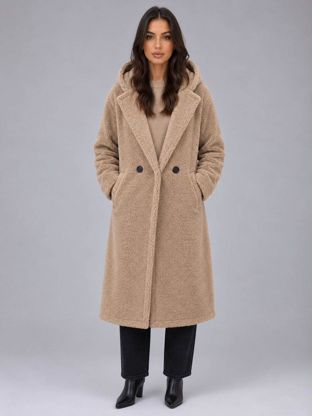 Sophronia | Women's Teddy Fleece Oversized Coat