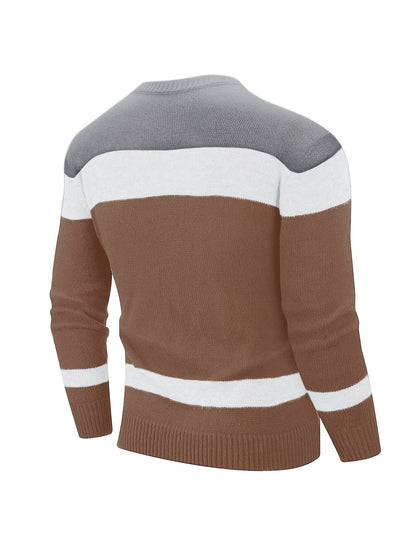 Ethan | Men's Colour Block Knit Jumper