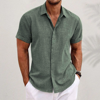 Sebastian | Men's Short Sleeve Linen Shirt Style
